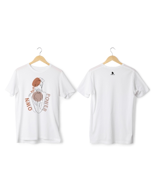 Greys & Blues Power Pima Round Neck T-Shirt- White